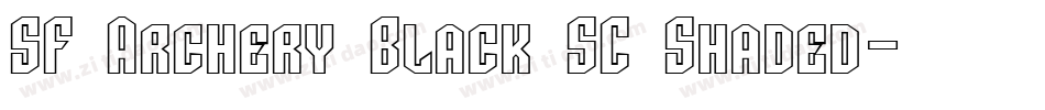 SF Archery Black SC Shaded字体转换